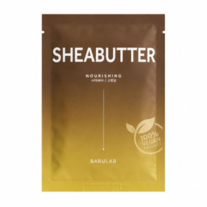 Barulab – Clean Vegan Shea Butter Mask lakštinė veido kaukė su taukmedžio sviestu, maitinanti 1 vnt.